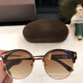 Lady With Sunglasses Women's Colorful Round Classic Sunglasses Factory